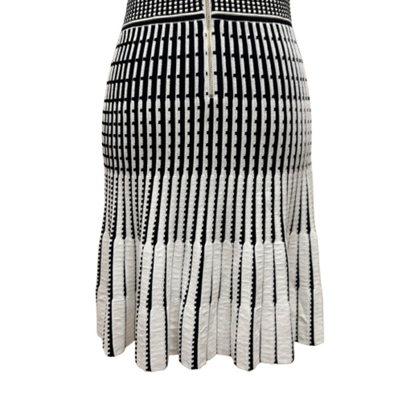 Ted Baker Eastyn Black White Striped Knit Dress Size 2 M Sleeveless - Picture 5 of 12